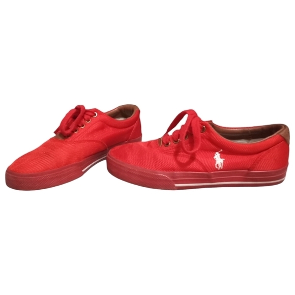 Polo Ralph Lauren Other - Polo Ralph Lauren Vaughn Men’s Sneakers Size 7D Red White